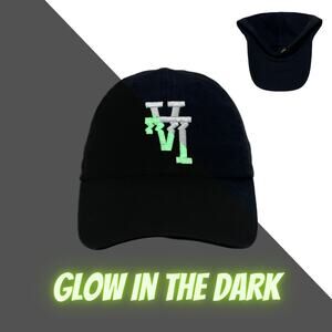 Los Angeles LA Wavy Upside Down Dad Hat GLOW In The Dark